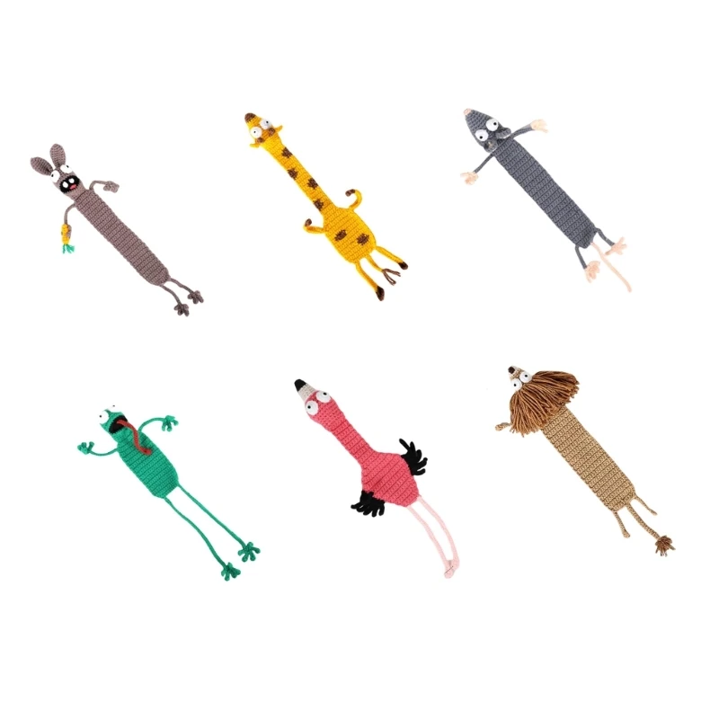 Вязаные закладки ручной работы, держатель для страниц книги, вязаные крючком закладки с животными, благодарственный подарок для