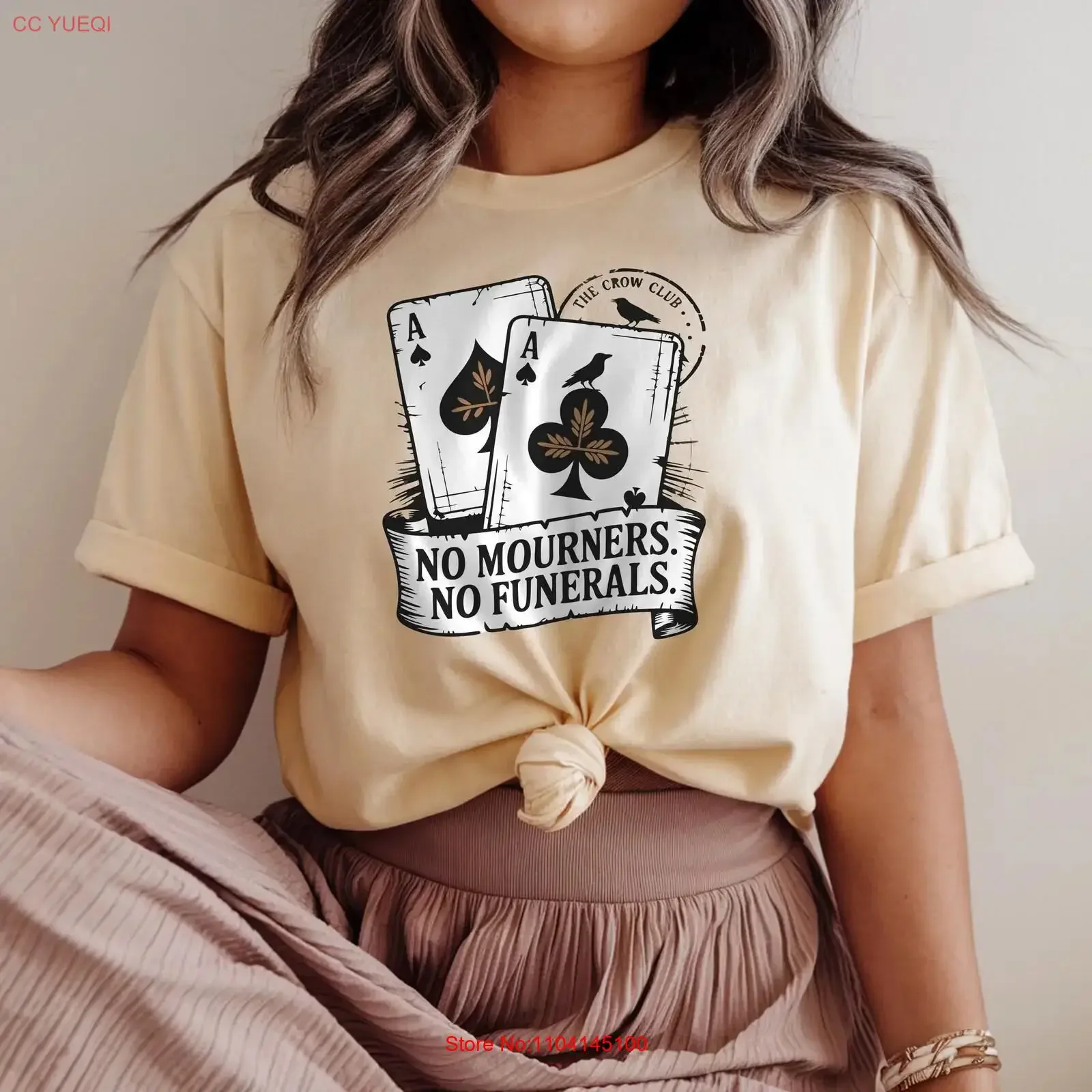 

Kaz Brekker T Shirt Crow Club Ketterdam No Mourners Funerals Six of Crows Merch Grishaverse vintage Washed graphic Stretched