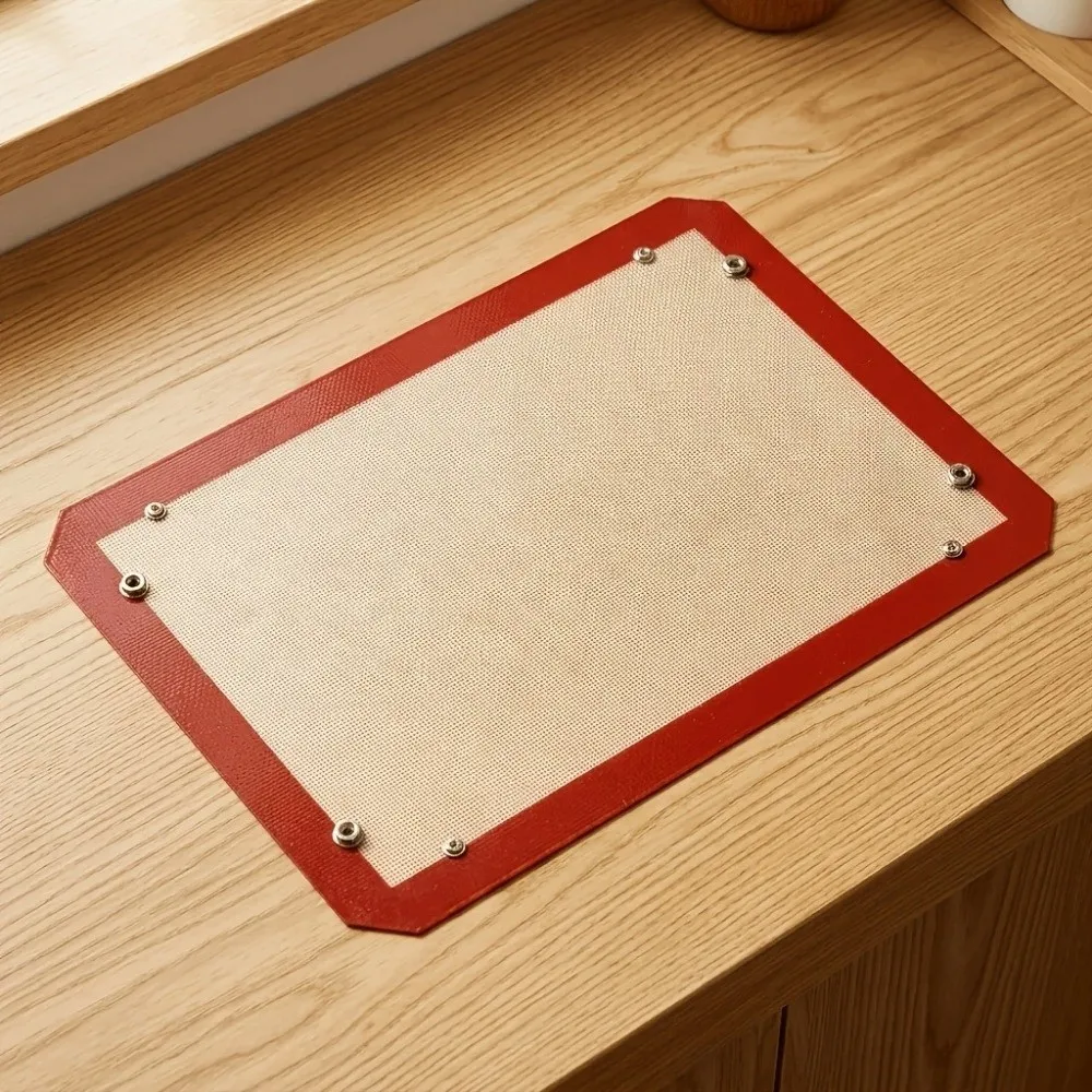 Heat Resistant Silicone Baking Mat Leak-proof Snap Lock Non-Stick Baking Tray Thickened Reusable Oven Line Oven Use