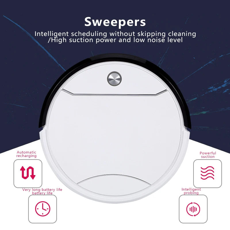 DIVEDEER Home Automatic Vacuum Cleaner Intelligent Remote Control Sweeping Mopping Robot Rechargeable Vacuum Cleaner Robot