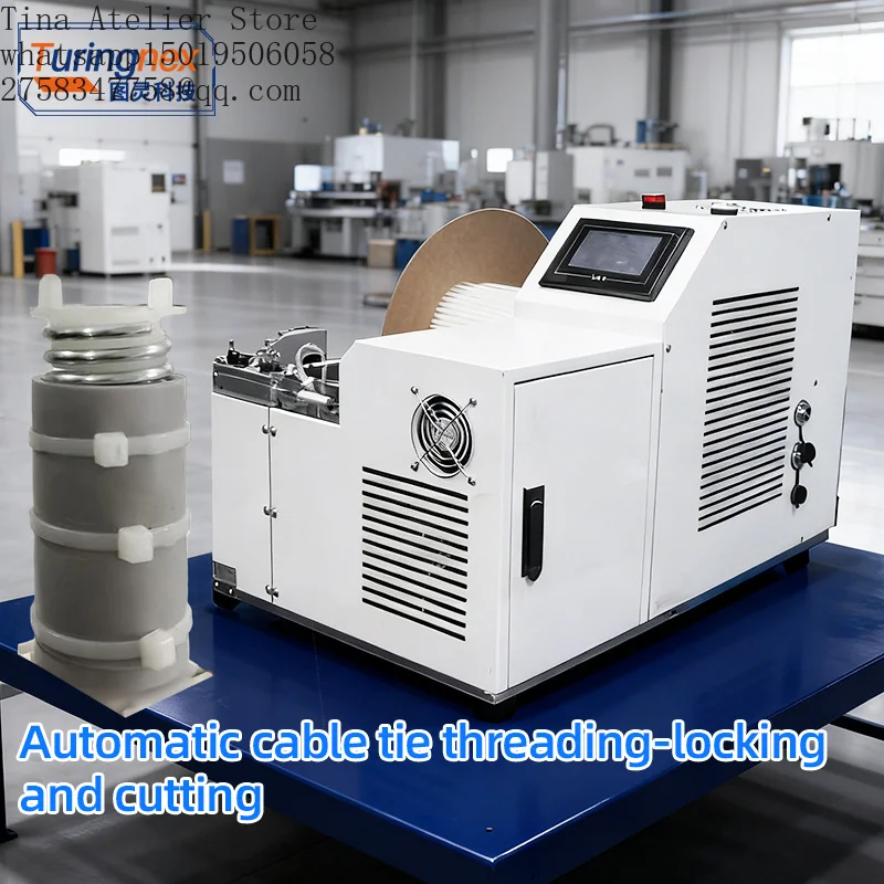 2-50mm Diameter Automatic Belt-type Nylon Cable Tie Machine with Automatic Feeding Bundling and Tail-cutting Cable Tie Machine