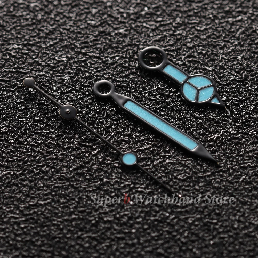 NH35 NH36 مؤشر ساعة يد مصقول 7.75*12*12.5 مللي متر أسود أزرق فضي الأيدي غواص Aiguille الأيدي C3 أزرق أخضر مضيء