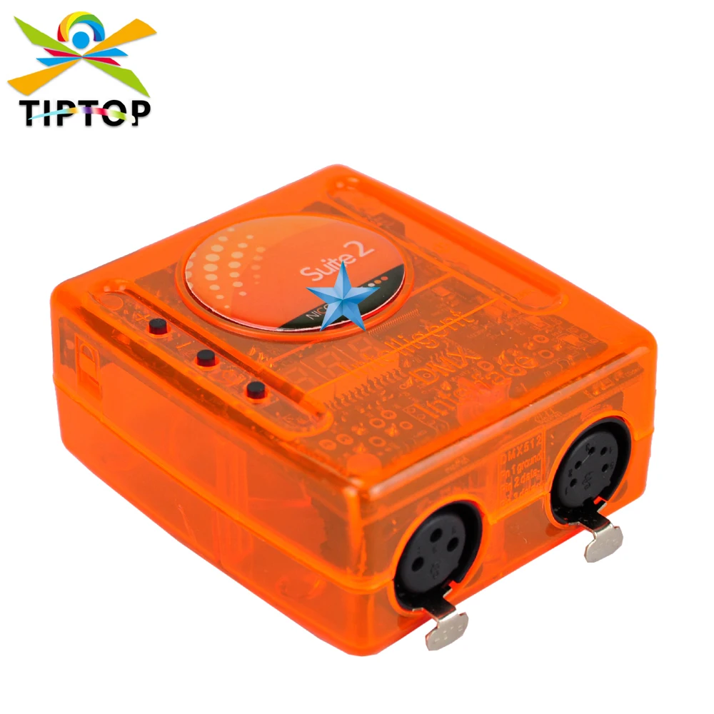 

Freeshipping DMX Controller Suite 2 FC Version DMX512 Stage Light Professional Controller Orange Color Box 3PIN 5PIN XLR Socket