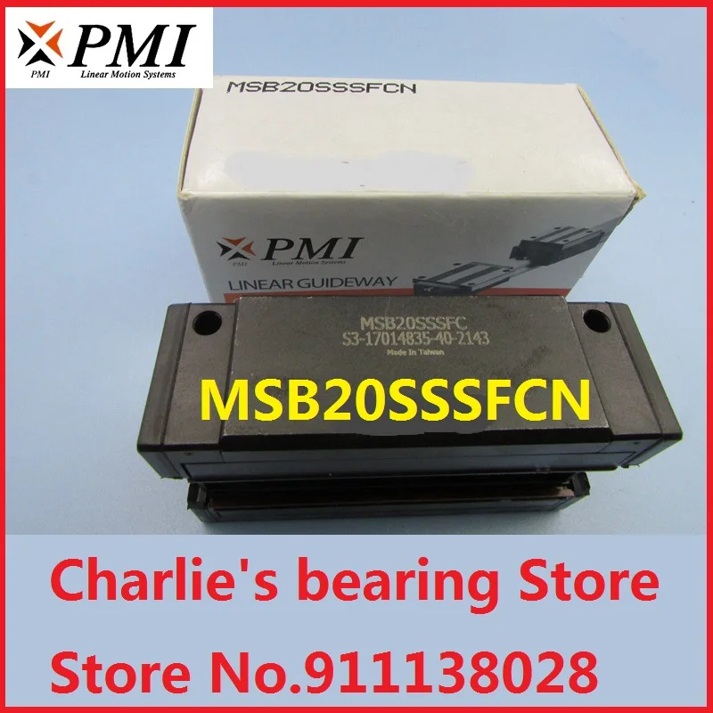 1pc 100% brand new original genuine PMI brand linear guide carriage model MSB20S-N