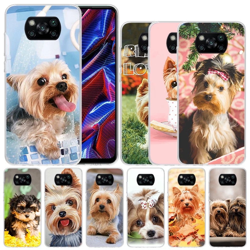 Yorkshire Terrier Dog Puppy Soft Cover for Xiaomi Poco X5 Pro X4 Gt X3 Nfc M5S Print Phone Case M4 M3 M2 F3 F2 F1 Mi Note 10 Lit