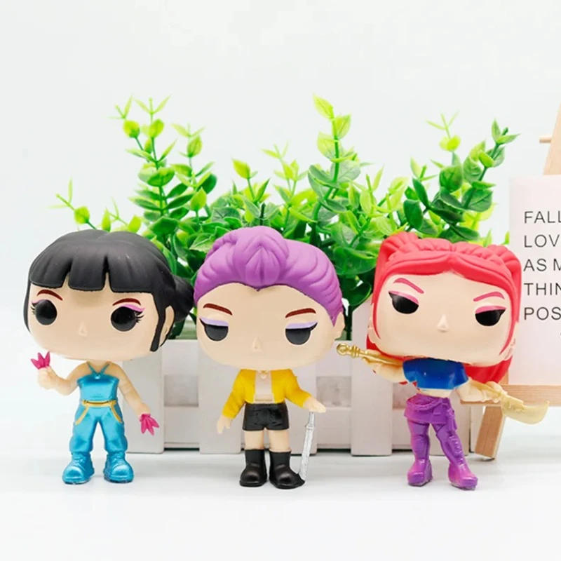 أنيمي الشكل Kpop شيطان الصيادين البلاستيكية نموذج تمثال جمع تمثال مكتب الديكور دمى ألعاب أطفال هدايا الهالوين