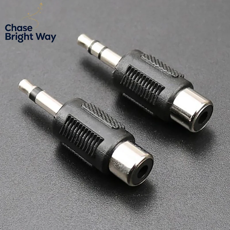 1Pc Mono Dual Channel Plug 3.5 To AV Adapter 3.5mm Audio Head Male To Lotus  Female Jack Conversion Head