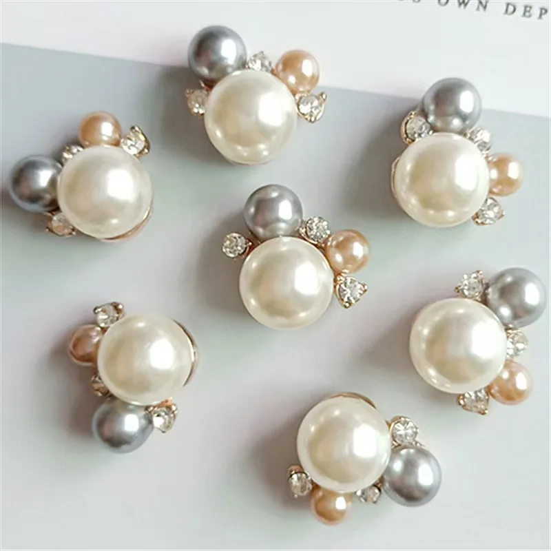 50pcs 16*20mm Gold color New fashion Alloy Material Crystal Pearl Beads charm for DIY Handmade Jewelry Making wholesale