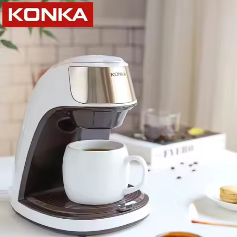 KONKA 드립 커피 메이커 - 10컵, 자동 차단, 재사용 가능한 필터, 컴팩트, 가정 및 사무실에 이상적, 신선한 커피 끓이기 KCF-CS2