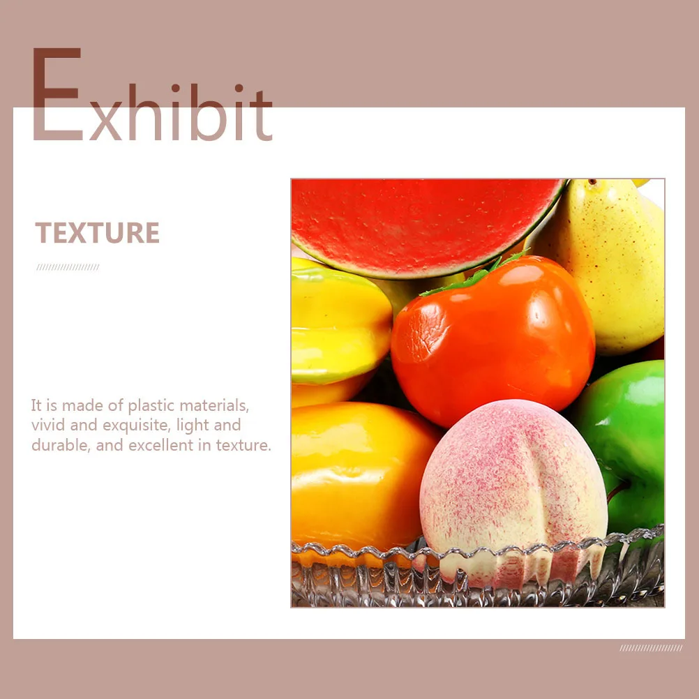 

4pcs Plastic Simulation Decor Fake Fruit Decoration Artificial Fruit Decor Vivid Lightweight Wedding Home Mall