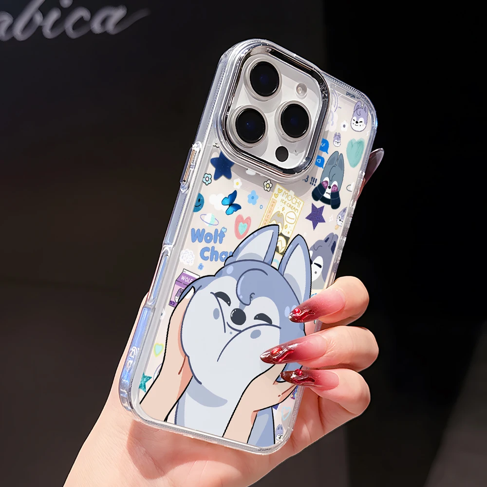 Cartoon K-Kids Strays Phone Case for Samsung Galaxy A57 A56 A55 A54 A53 A52 A36 A17 A16 A07 A06 4G 5G Luxury Transparent Cover view 5