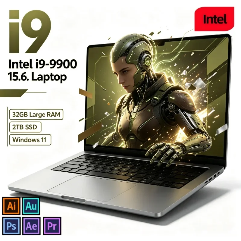 Popular 2026 15.6" Fast Performance Laptop Intel i9-9900 120Hz FHD IPS 16/32GB RAM 2TB SSD Win11 Office Notebook