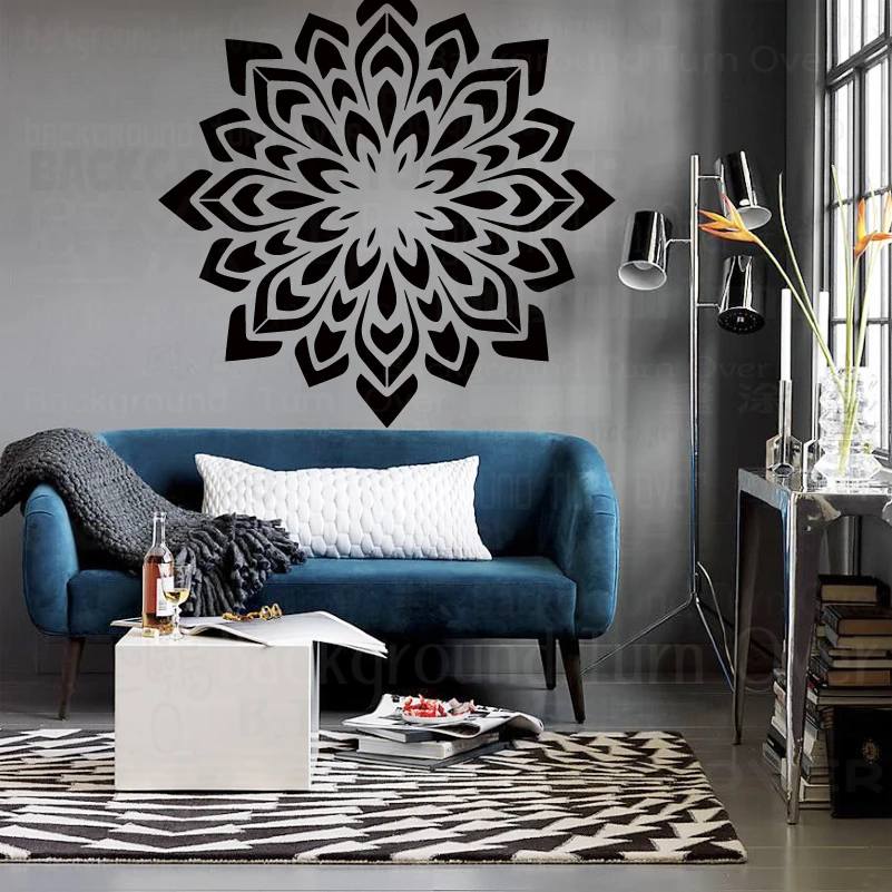 80cm - 120cm Stencil Mandala Extra Large Wall Flower For Painting Big Decors Floor Template Vintage Patterns S264