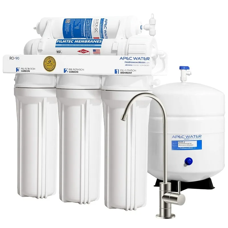 APEC Water Systems RO-90 Ultimate Series Top Tier Supreme Certified High Output 90 GPD Ultra Safe Reverse Osmosis Drinking Water