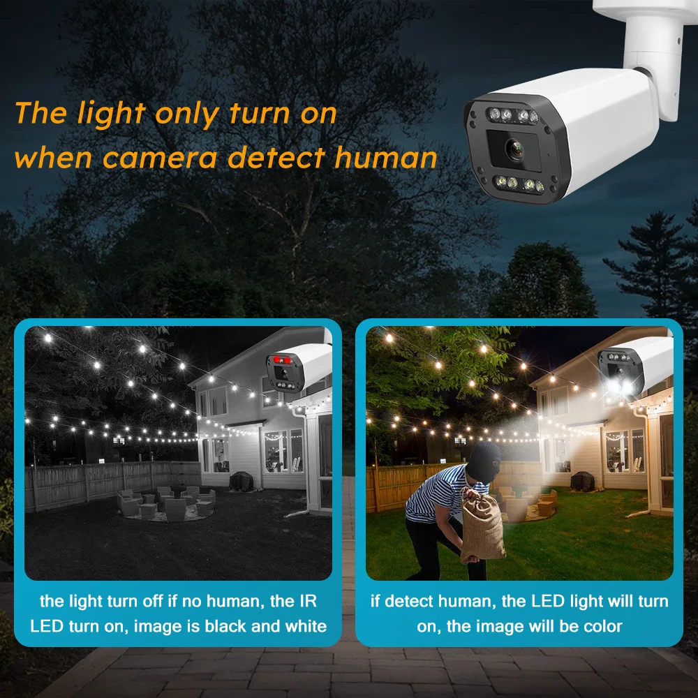 Hikvision compatibile 5MP 8MP Full ColorVu IR Smart Dual Light POE sorveglianza Video protezione di sicurezza domestica Zoom 5X Outdoor