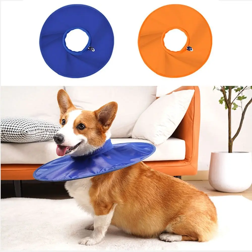 Oxford Cloth Pet Recovery Collars Protective Waterproof Pet Neck Cone 4 Size Adjustable Cat Cone Elizabethan Collar Cats