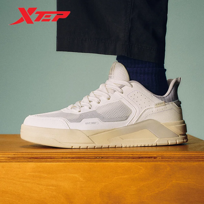 Xtep Skateboarding Shoes For Men 2024 Summer Wear-Resistant Men's Skate Shoes Leisure Breathable Stability Sneakers 876219310015