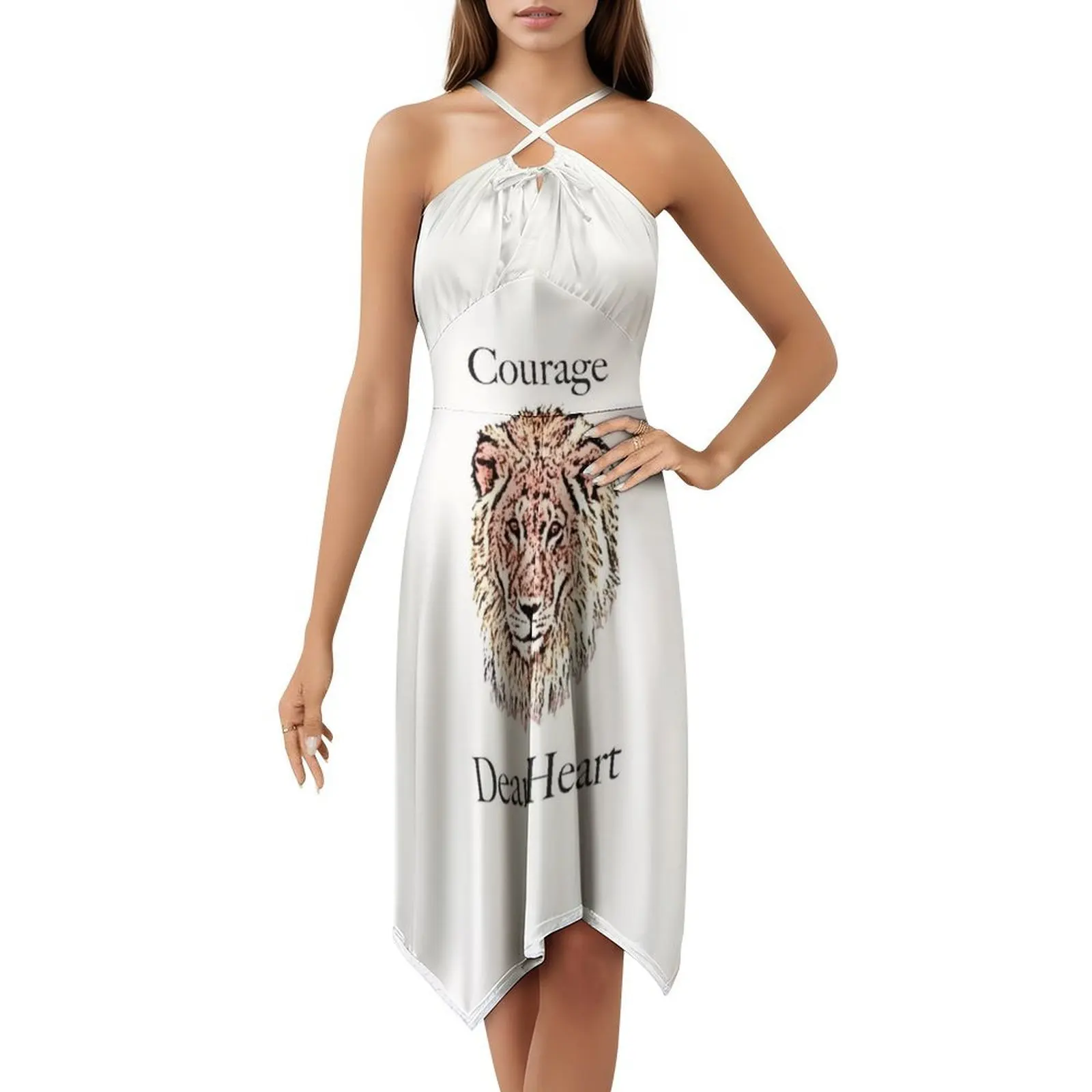 Aslan-Dear Heart Sexy Vacation Dress For Women Beach Party Birthday Mini Dress Aslan Dear Heart Chronicles Of Narnia C Female