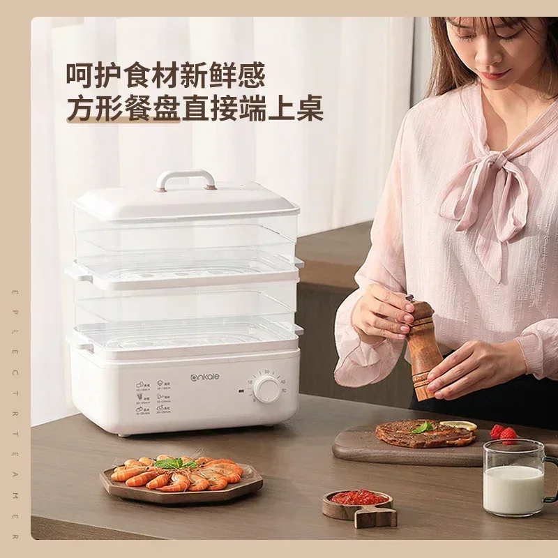 

Steam Machine Automatic Power Off Multi-functional Large-capacity Timing Steam Electric Steamer Steamer Home Breakfast Machine