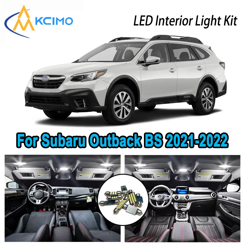

For Subaru Outback BS 2021-2022 Two Colors Premium Bright LED Interior Dome Map Trunk Light Kit Car Led Lamps Canbus No Error
