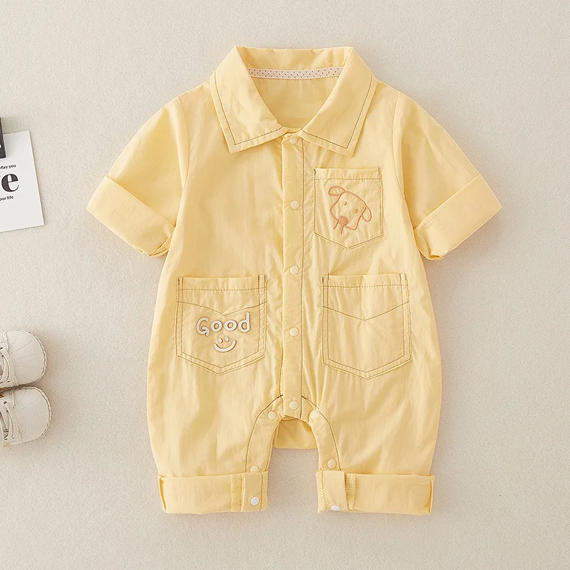 

Baby Jumpsuit Spring and Autumn Class A Pure Cotton for Boys and Girls Long Sleeved Crawling Clothes Newborns Outdoor Rompers