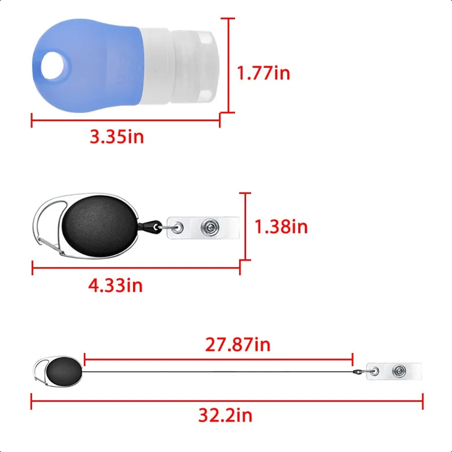Juego de botellas de viaje de silicona portátiles, contenedor vacío de jabón de manos recargable para artículos de tocador, champú, botellas cosméticas líquidas de 1,3 oz