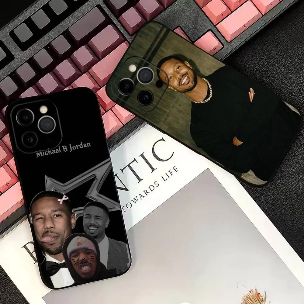 

Black Panther Michael B. Jordan Phone Case For iPhone 17,16,15,14,13,12,11 Plus,Pro Max,XS,Soft Silicone Black Cover