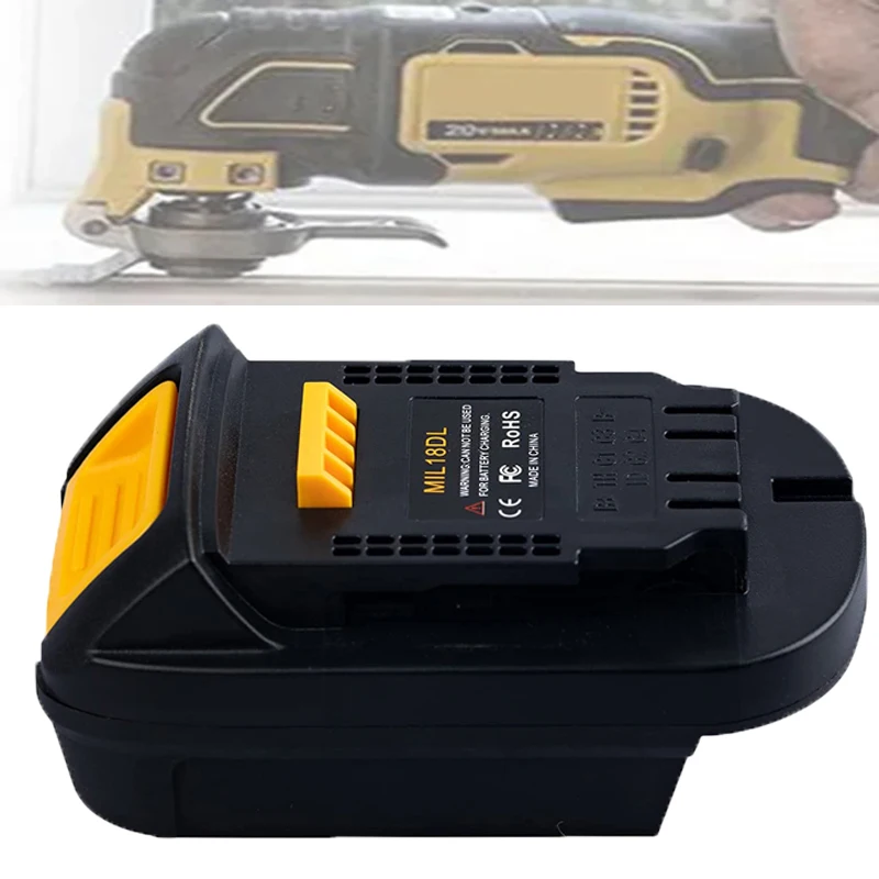 

Battery Adapter MIL18DL Compatible for Dewalt 18/20V Lithium-Ion Power Tools To Connects for Milwaukee 18V Lithium-Ion Batteries