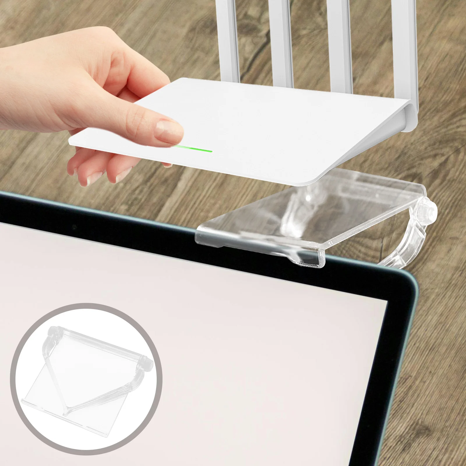 Router Storage Rack Space-Saving Sturdy Ps Material No Tools Required For Home Organization Holder For Cable