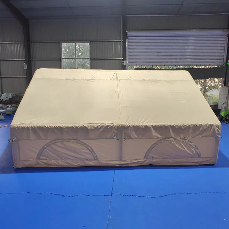 Telhado de acampamento para acampamento ao ar livre para viagem, barraca inflável totalmente automática