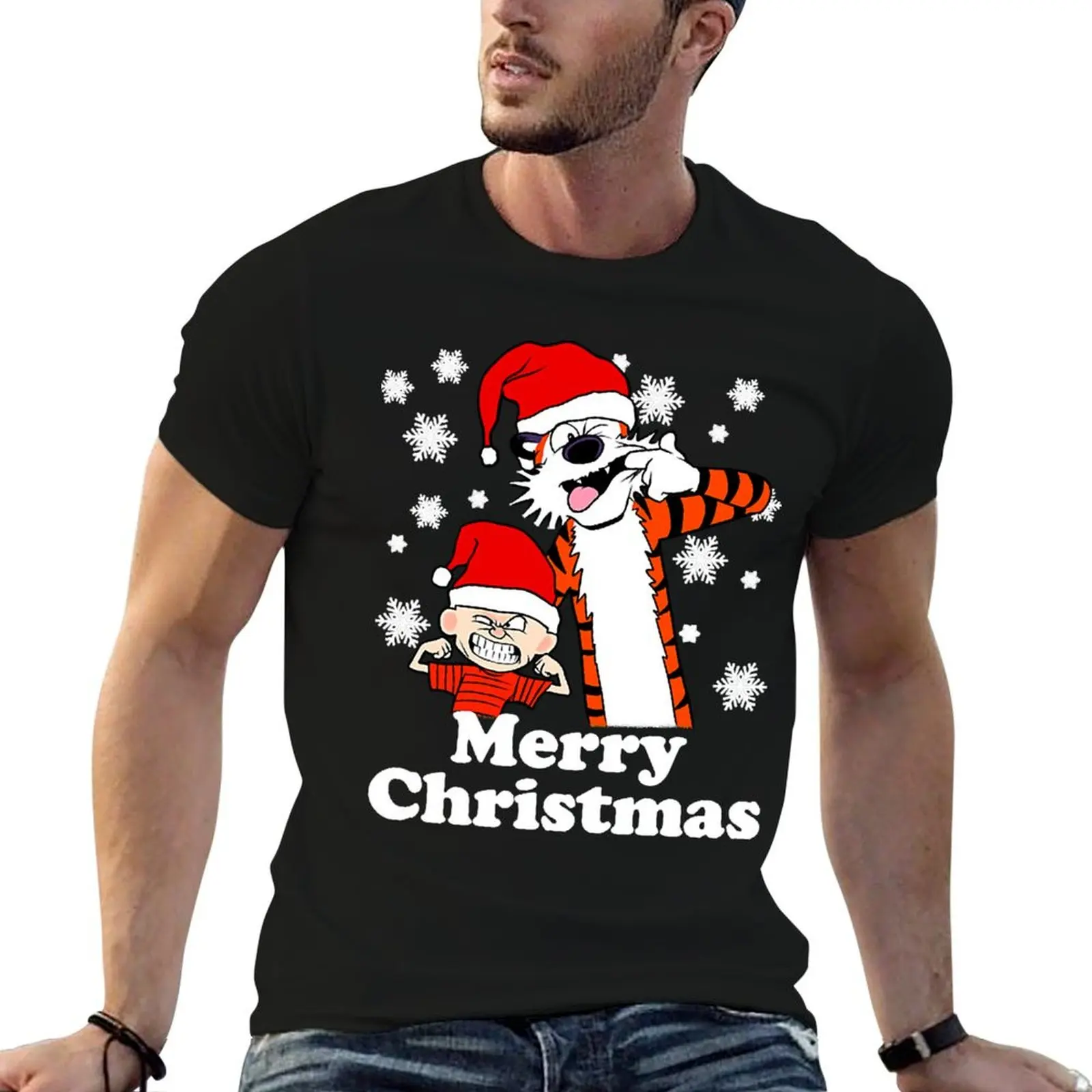 

Little Known Calvin Arts Fans Hobbes Christmas Poster Vintage Boys Girls T-Shirt t shirts with prints T-Shirt