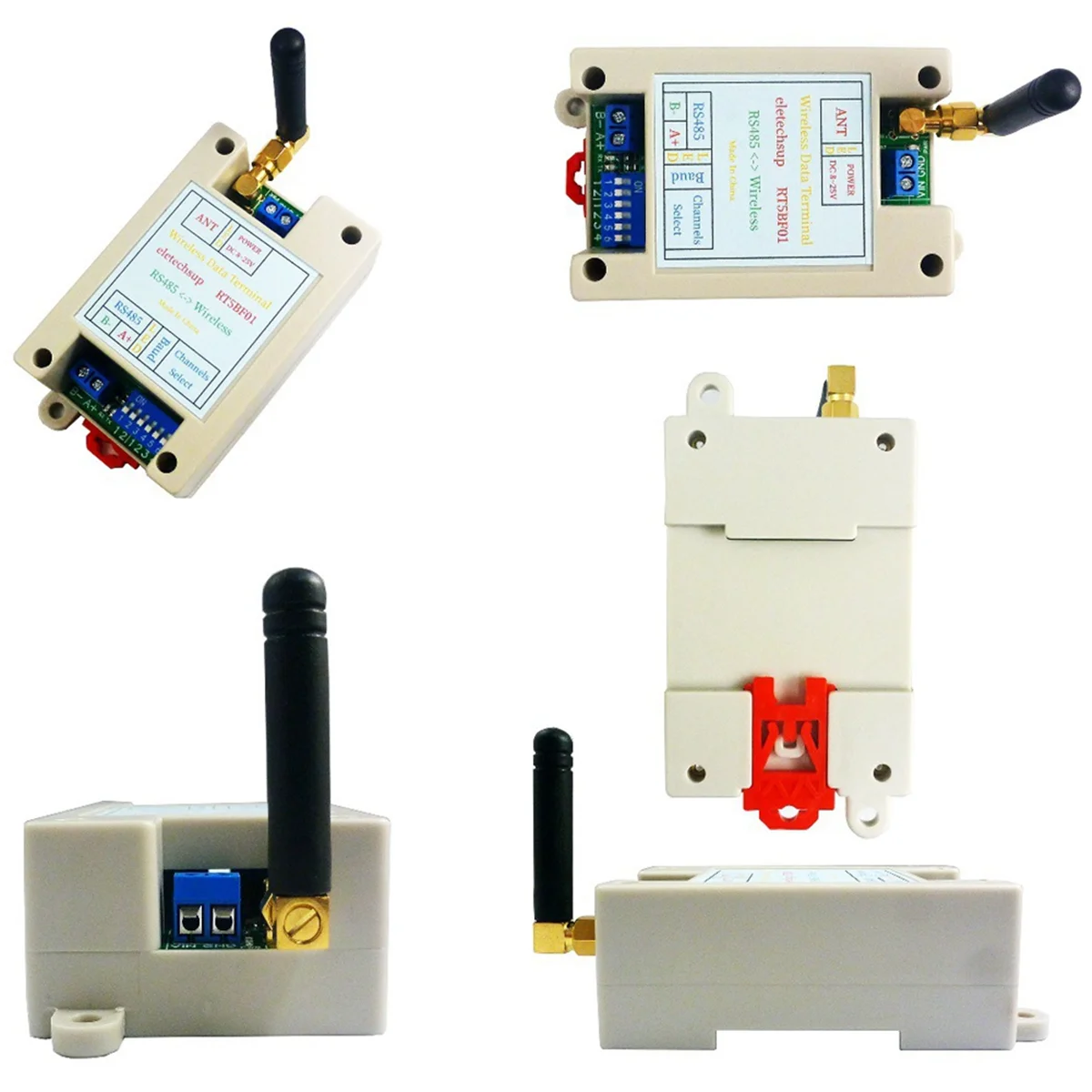 وحدة الإرسال والاستقبال اللاسلكية ، جهاز الإرسال والاستقبال UART ، Modbus RTU ، مفتاح Din للسكك الحديدية ، RS485 ، DC 12V 24V ، 20DBM -121dBm