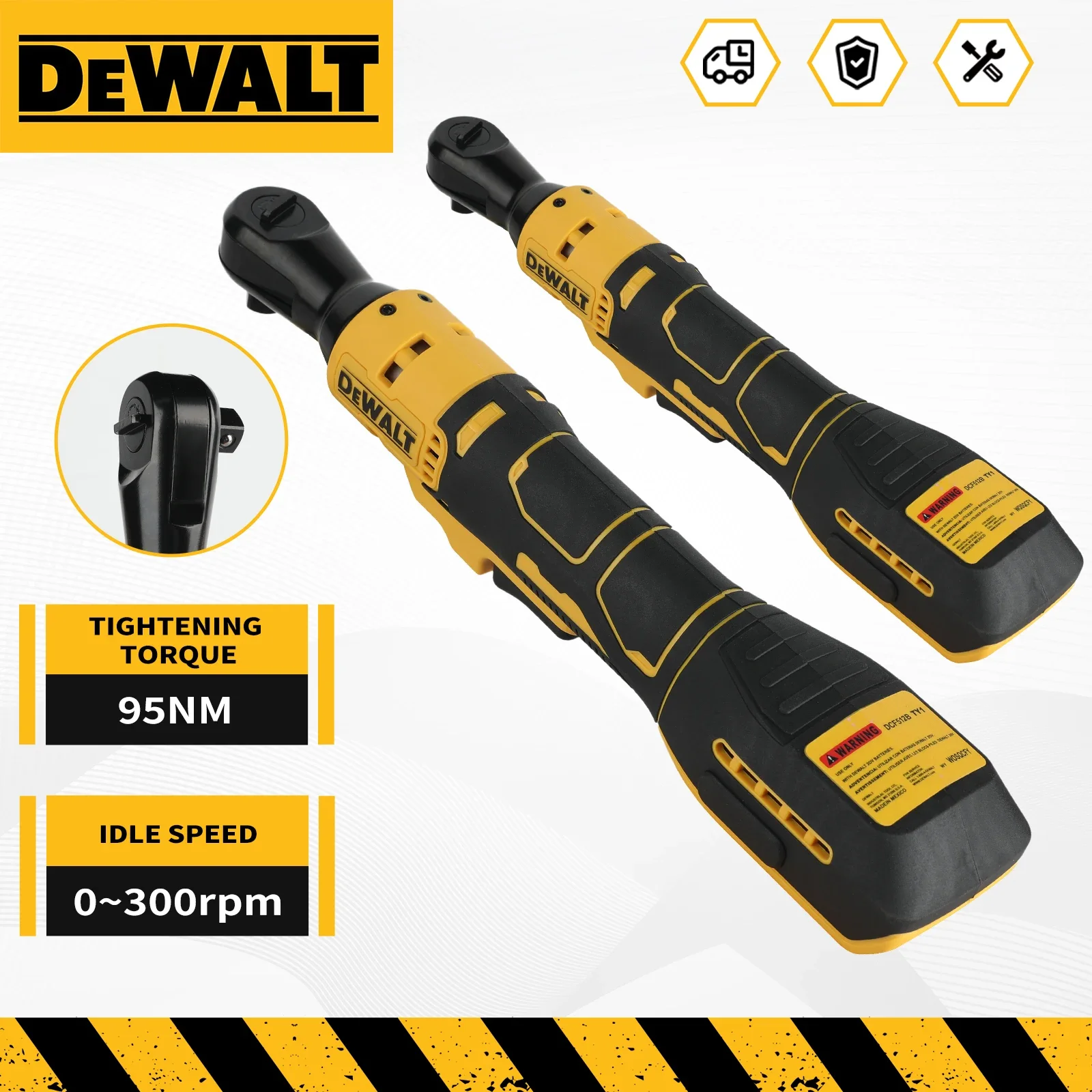DeWalt DCF513/DCF512 Ratchet Right Angle Wrench LED Cordless Driver Variable Speed Power Wrench Power Tools