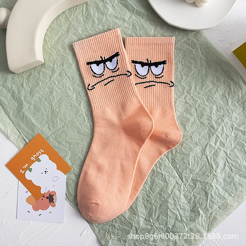 Kawaii Spongebobs Cartoon Cotton Socks Anime Socks Spongebobs Autumn Winter Basketball Socks Christmas Creative Birthday Gifts