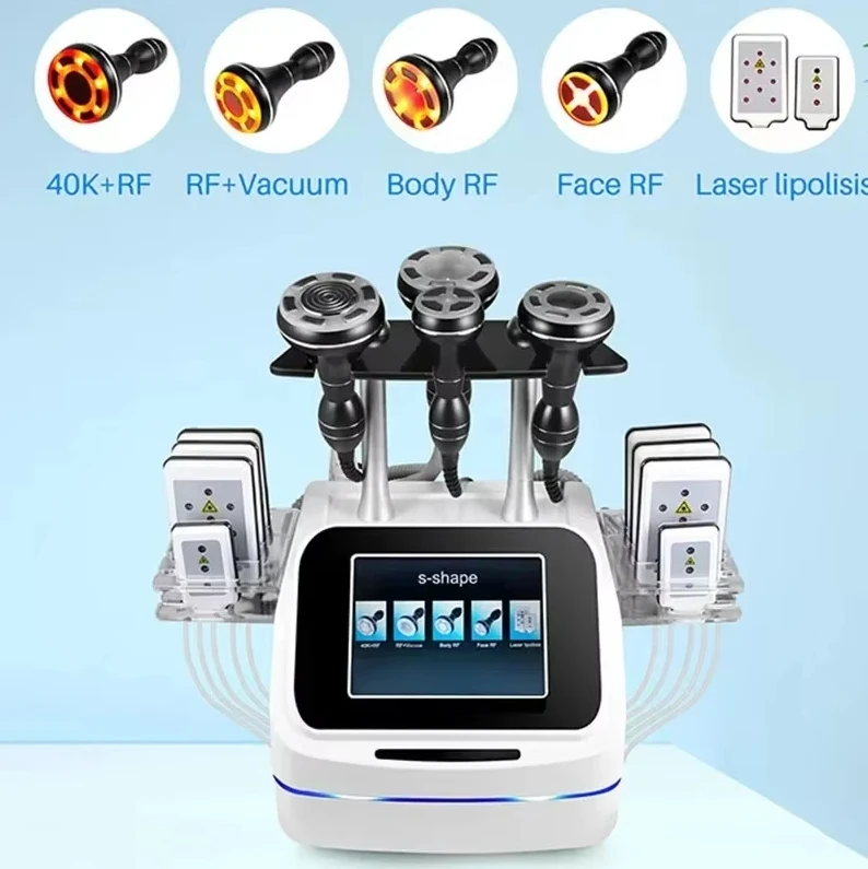 5 In1 40K Ultrasonic Cavitation Vacuum Radio Frequency Laser 8 Pads Lipo Laser Slimming Machine Fat Loss Body Shaping Sharon Spa