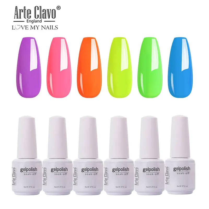 Arte Clavo Gel Nagellak Vernissen Pure Kleur Semi Permanente Base Top Nodig Uv Led Lamp Manicure Gel Verf Hybrid nagels Gel