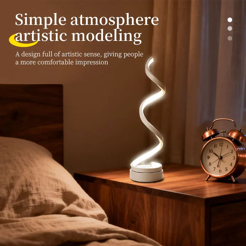 Artistic Modern Minimalist Table Lamp - Creative Night Light for Bedroom, Bar, and Desk with Ambience Design
