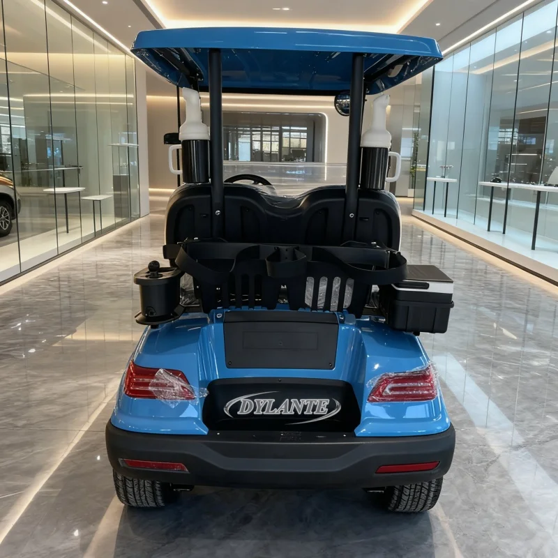 العلامة التجارية الجديدة 2 مقاعد 4 الصين مصنع مخصص نادي السيارة بطارية تعمل بالطاقة عربة جولف 48 فولت 72 فولت مع مزدوج سوينغ الذراع فرامل قرصية