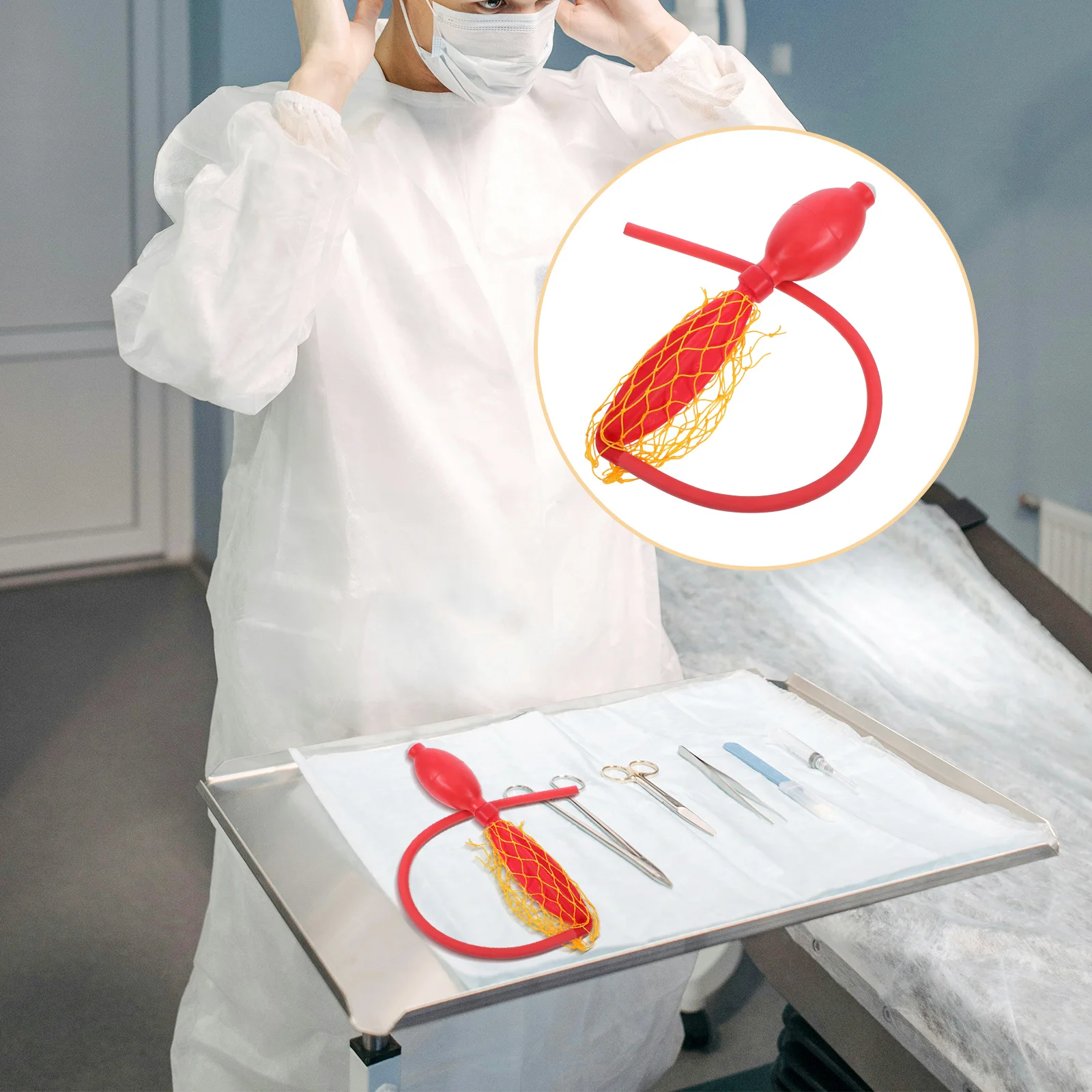 

Rubber Squeeze Bulb Double Inflation Pump For Laboratory Use Latex Air Pressure Ball Lab Dual Bulbs Efficient Sealing