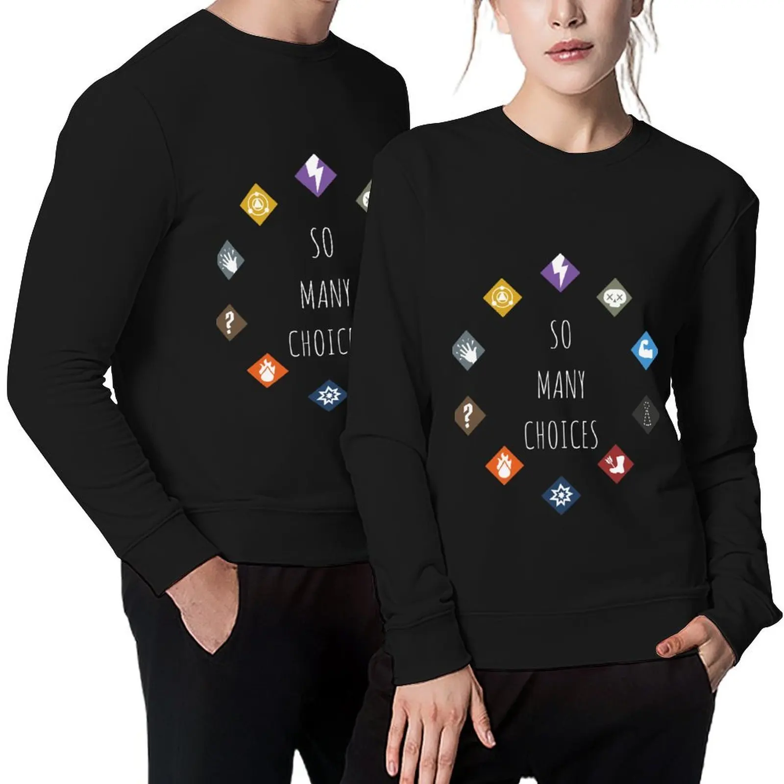 

Gloomhaven So Many Choices - Board Game Inspired Graphic - Tabletop Gaming Pullover men clothes autumn mens clothing hoody