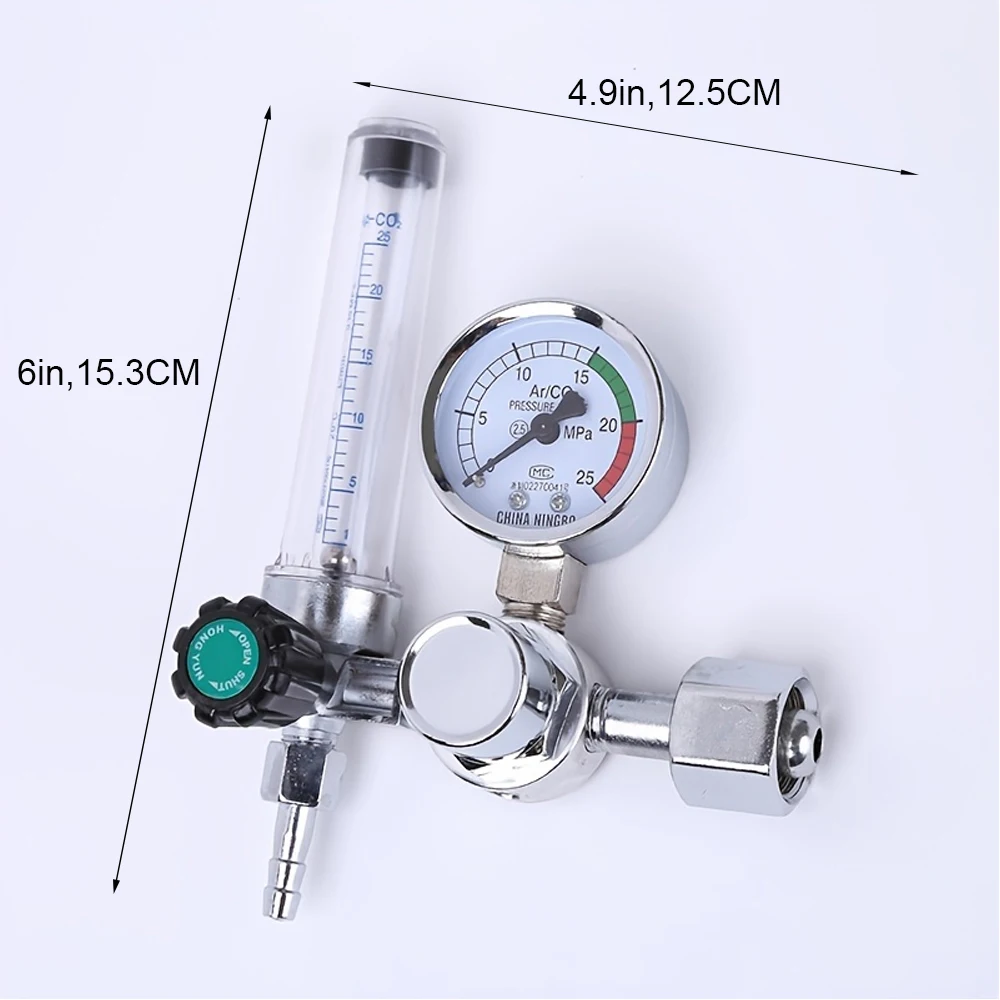 Nowy Regulator argonu 0-25Mpa Regulator Argon CO2 do spawania Mig Tig przepływomierz Regulator gazu przepływomierz spoiny miernik reduktor ciśnienia