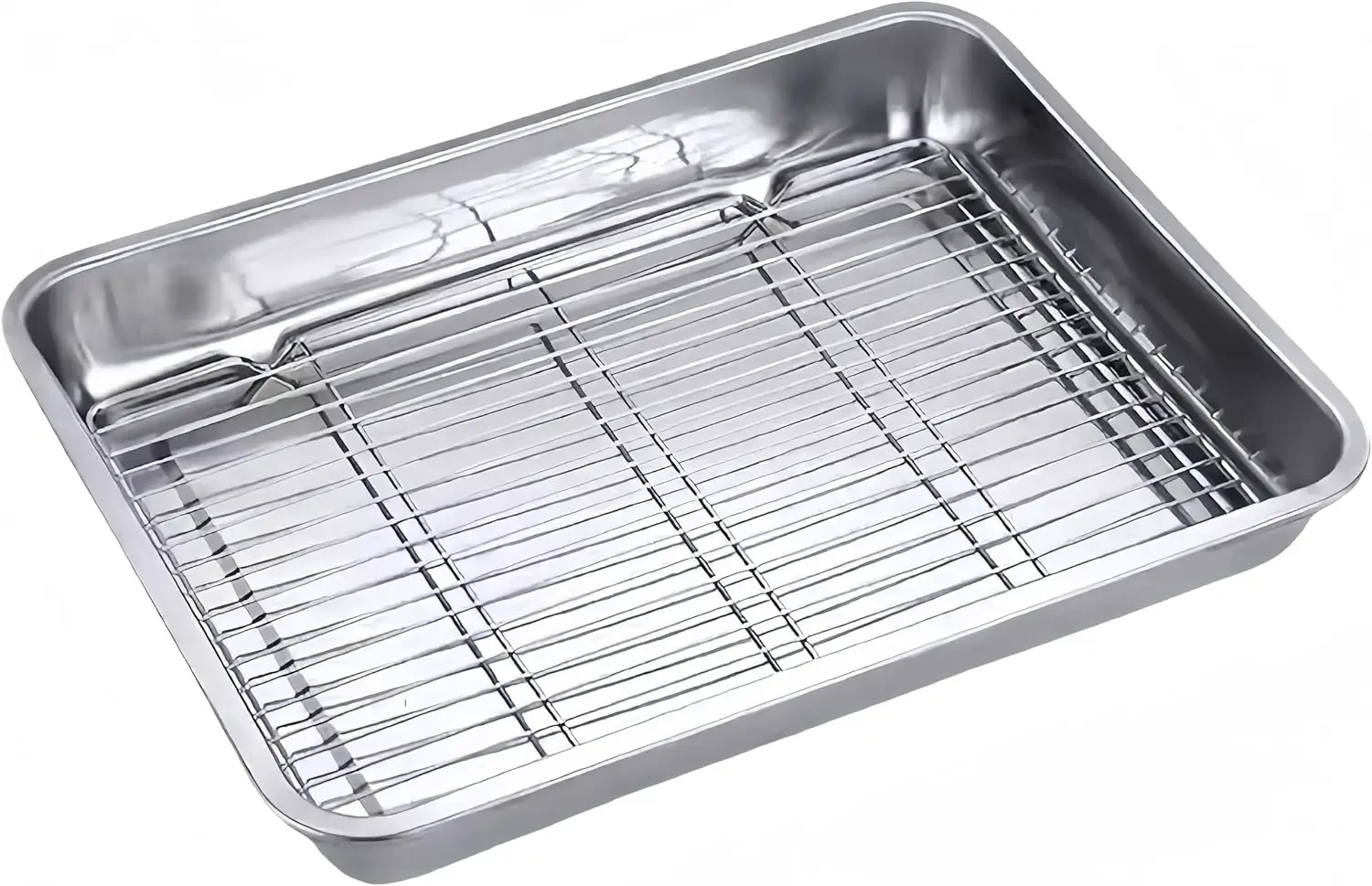 

Roasting Pan Heavy Duty Stainless steel Turkey Pans for Oven,Toaster Oven Tray Pans with cooling rack,Hotel Pan,