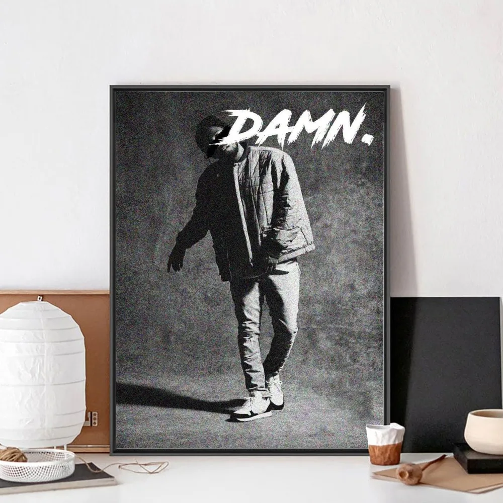 Kendrick Lamar Rapper Poster No Framed Poster Kraft Club Bar Paper Vintage Poster Wall Art Painting Bedroom Study Stickers