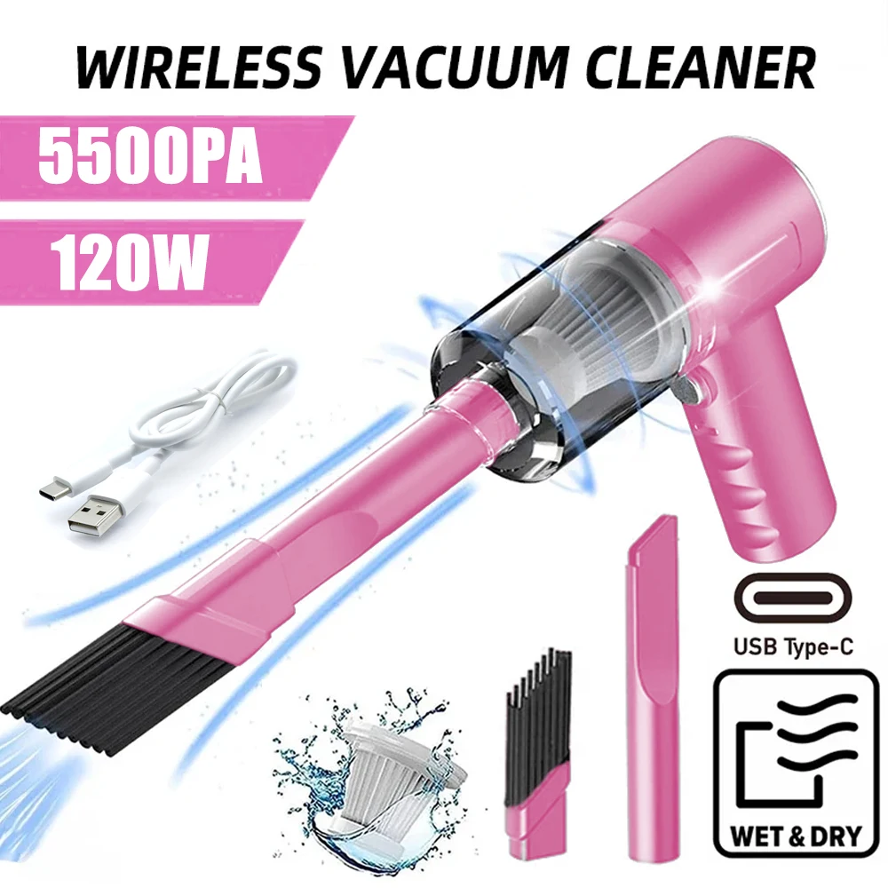 Mini Car Vacuum Cleaner Wireless Handheld Portable Cleaner for Home Appliance Poweful Cleaning Machine Car Cleaner for Keyboard