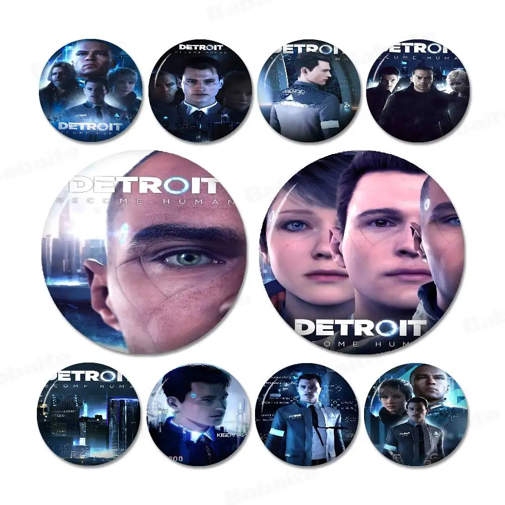 Game D-Detroit Become Human Anime Brooches Cute Cartoon  Badge Jacket Jeans Lapel Pin Gift Accessorie