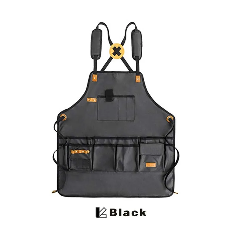 Thickened Waterproof And Wear-Resistant Kitchen Canvas Adult Man Auto Repairman Lumberjack Multi-function Tool Pocket Apron