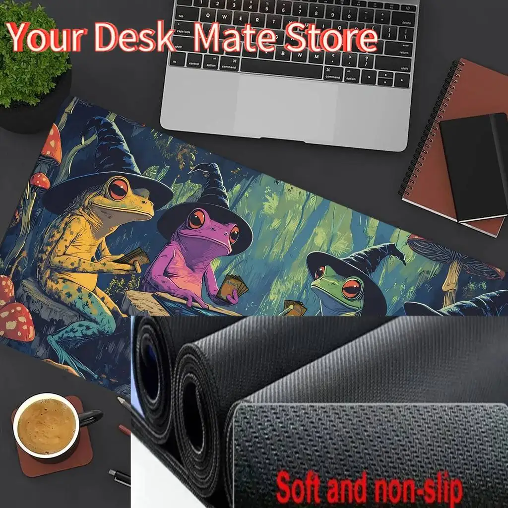 

Волшебный игровой коврик, игровые коврики с изображением лягушки, волшебника, аниме, настольный коврик, аксессуары для стола, 35X60 см, коврик для мыши, енот, Tapete Magic mtg