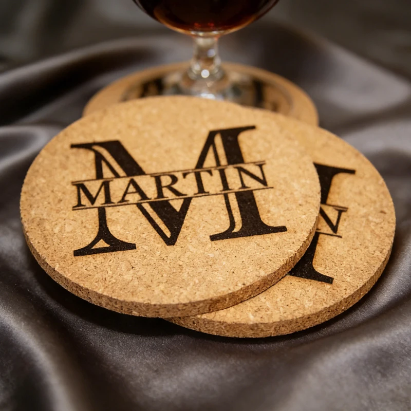 

Personalized Cork Coasters Wedding Gift for Guests, 5mm Thickness Cork Coasters Engraved Custom Coaster for Bridal Shower Gifts