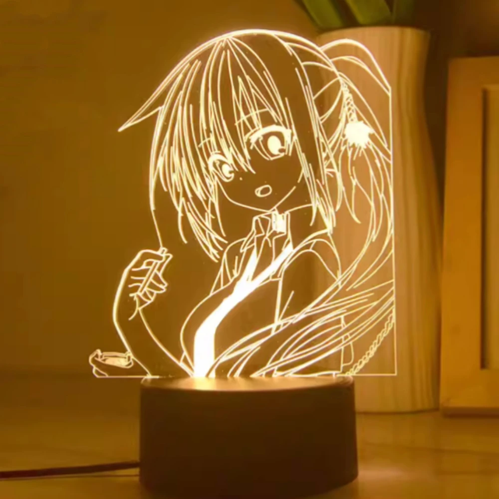 Luz Nocturna 3D para niñas bonitas, lámpara de mesa creativa de acrílico, regalo para niños y niñas