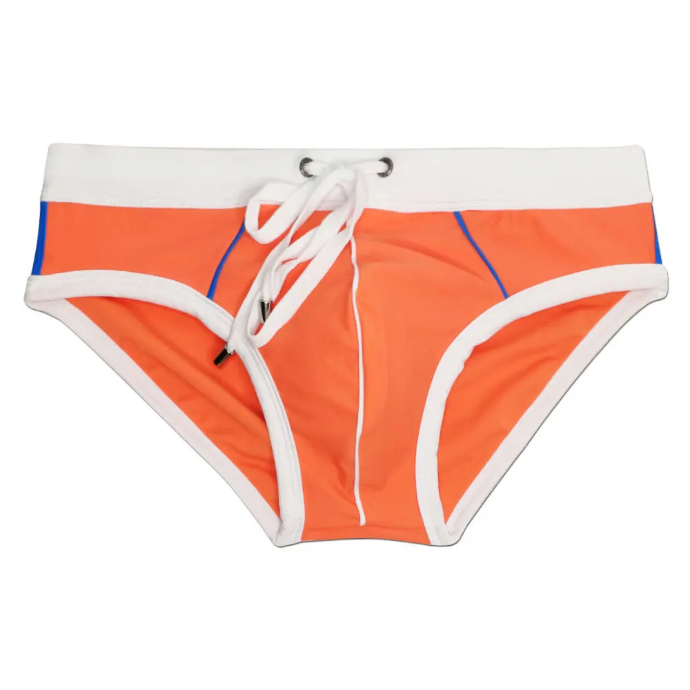 Foreign trade  color matching simple and fashionable men's triangular swimming belt cup pocket comfortable close-fittingUXH098-1